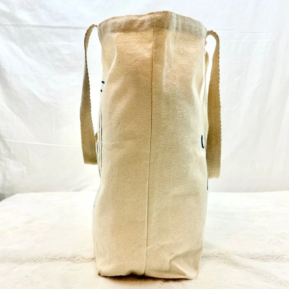 Nelle s All-Natural 12  Cotton Tote Shopping Bag Off White